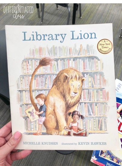 First Day of School Books:  Library Lion book