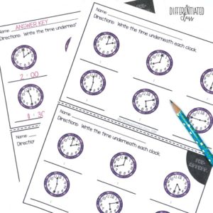 Telling Time Activities to Differentiate Your Teaching - A ...