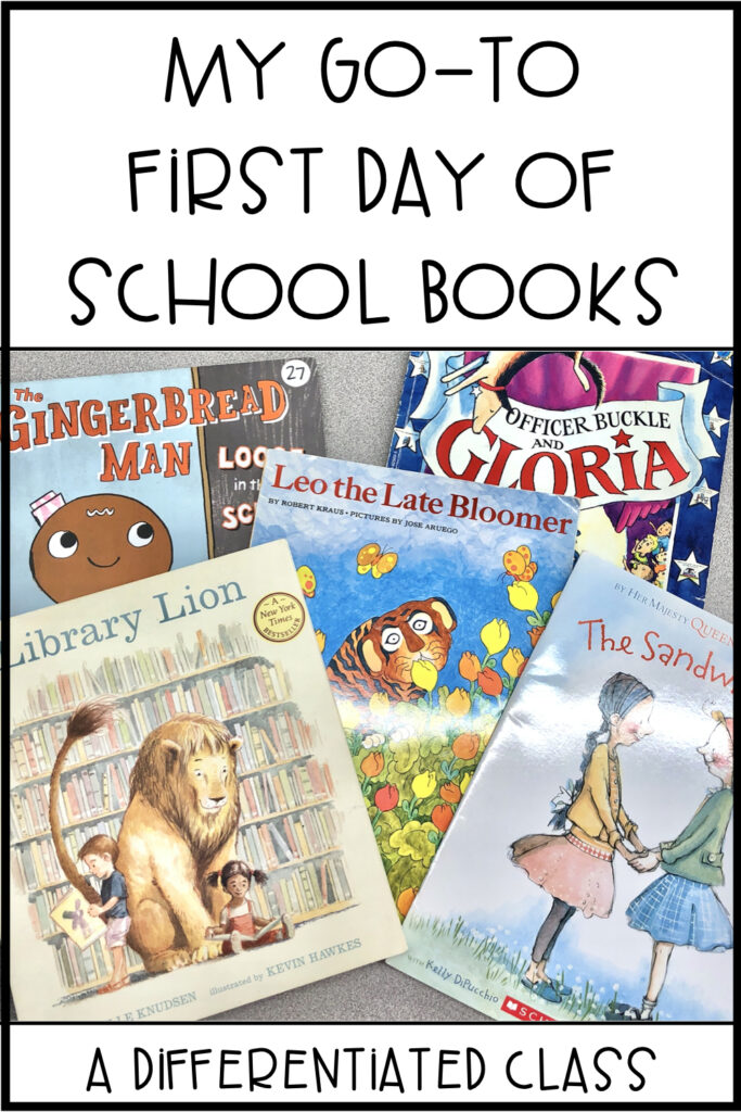 My Go-To First Day of School Books with 5 picture books