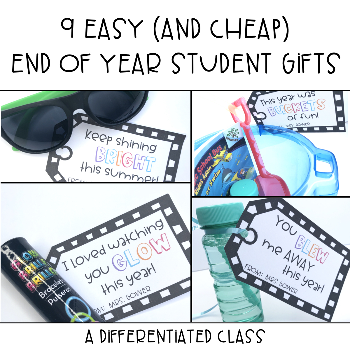 Editable - Classroom Setup - Gift Tags - End of Year Student Gifts - I hope  your summer is bursting with fun - Lucky Little Learners