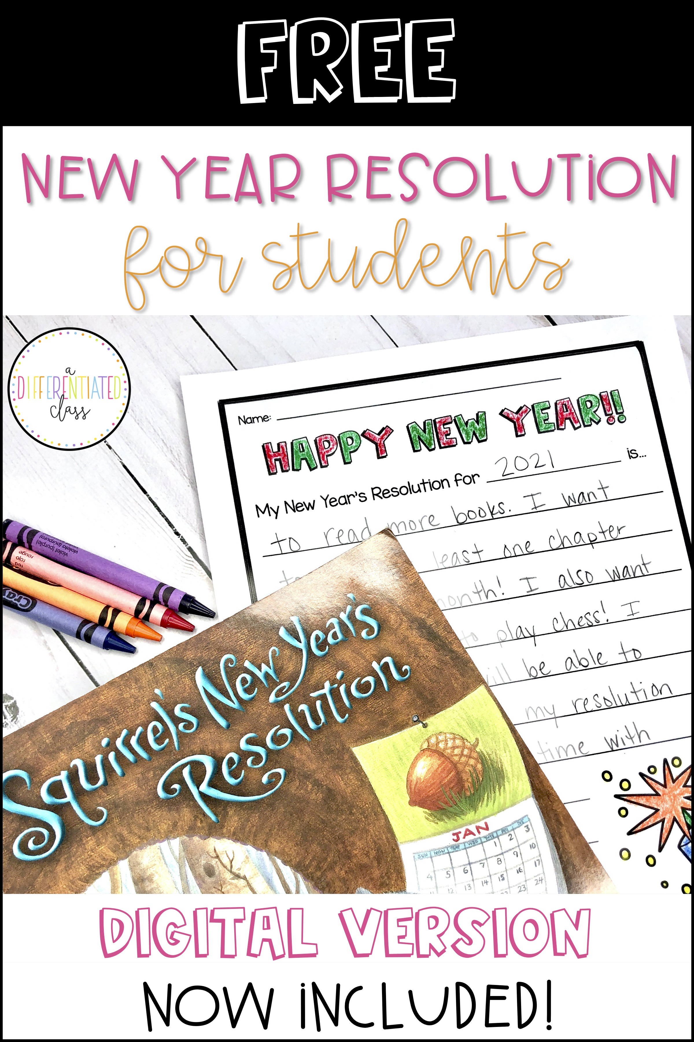 free new year resolution for students image
